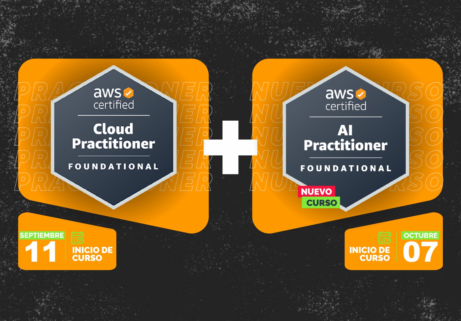 Pack AWS Cloud Practitioner + AWS AI Practitioner